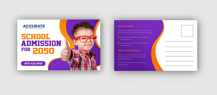 Direct mail marketing for education